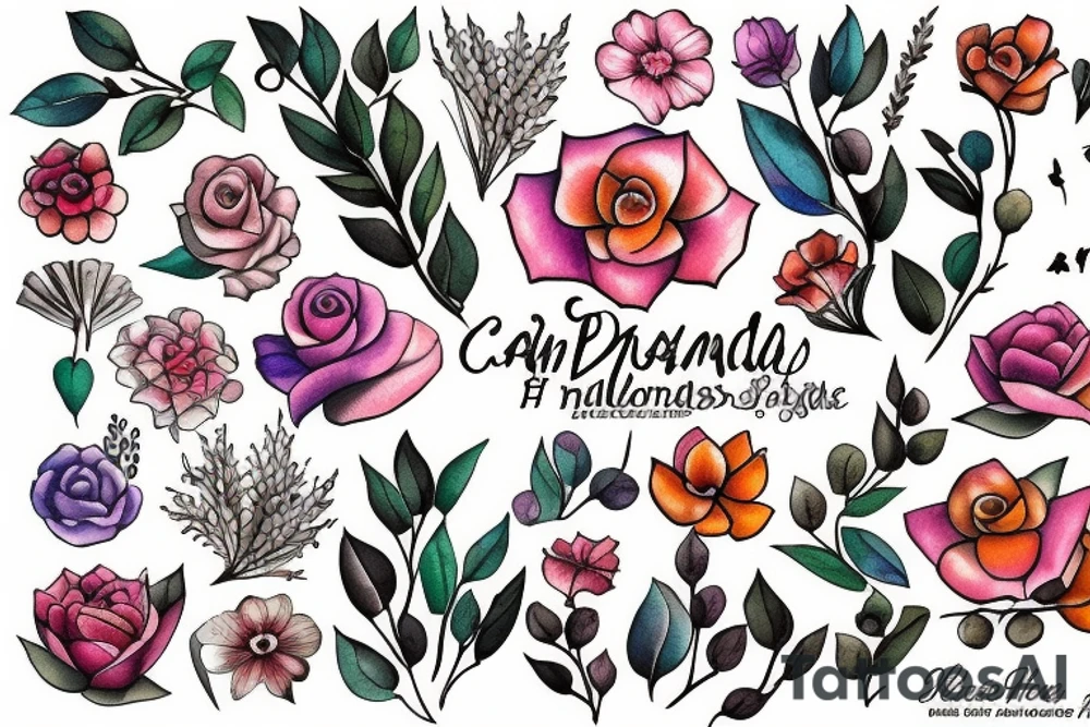 Florals tattoo idea