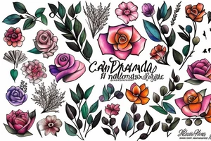 Florals tattoo idea