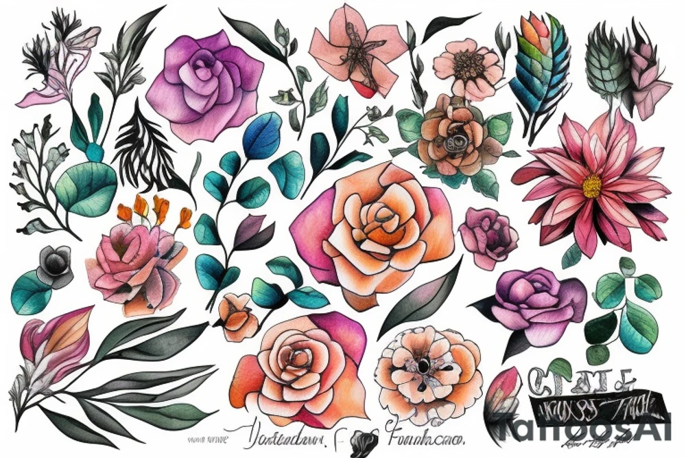 Florals tattoo idea