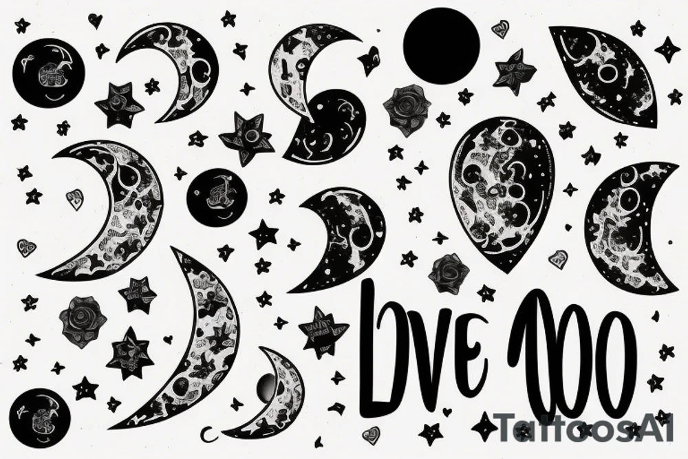 Love you to the moon and back tattoo idea