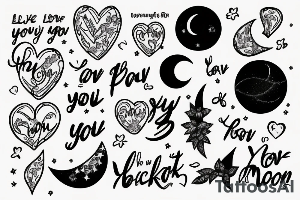 Love you to the moon and back tattoo idea