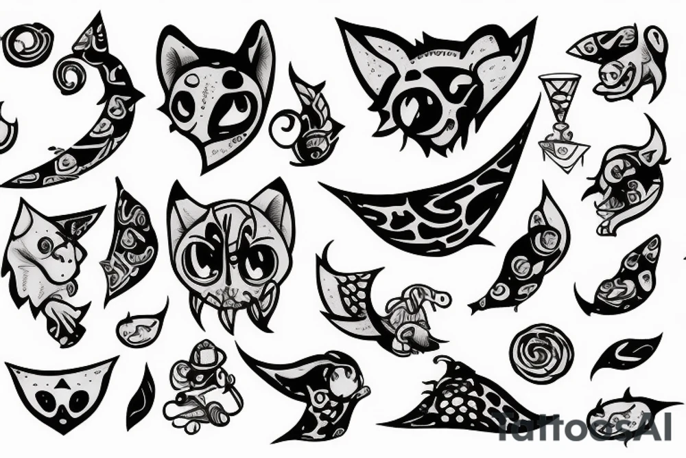 small cute dyno tattoo idea