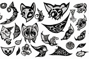 small cute dyno tattoo idea