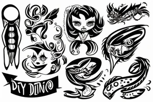 small cute dyno tattoo idea
