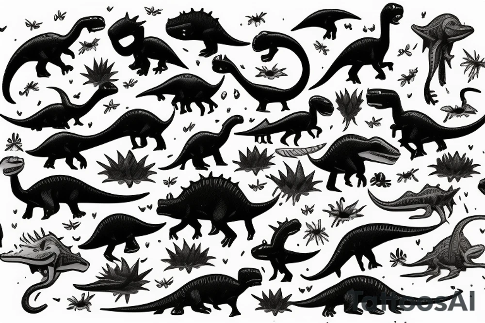 small dino tattoo idea