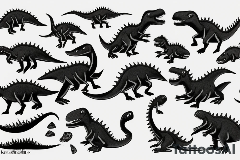 small dino tattoo idea