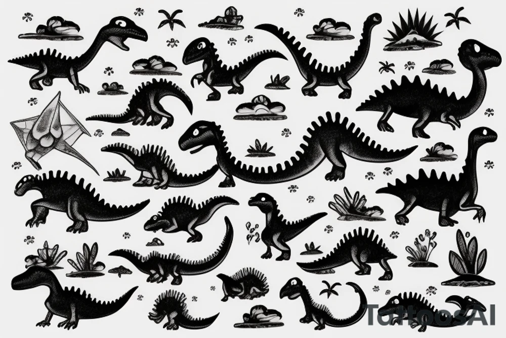 small dinosaur tattoo idea