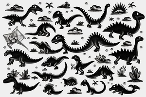 small dinosaur tattoo idea