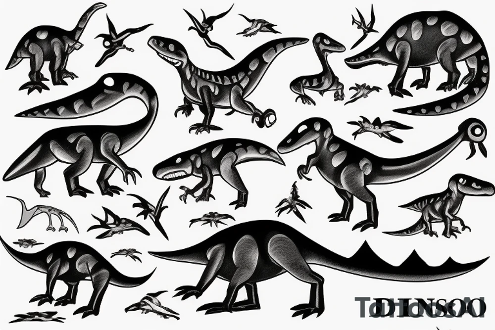 small dinosaur tattoo idea