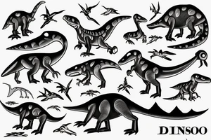small dinosaur tattoo idea