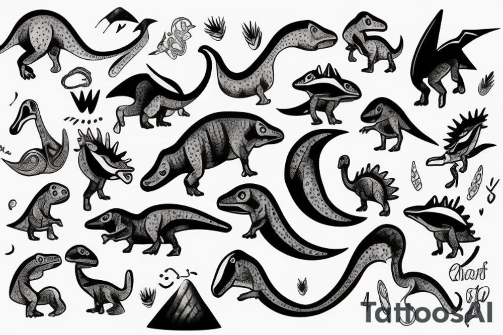 small dinosaur tattoo idea