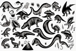 small dinosaur tattoo idea