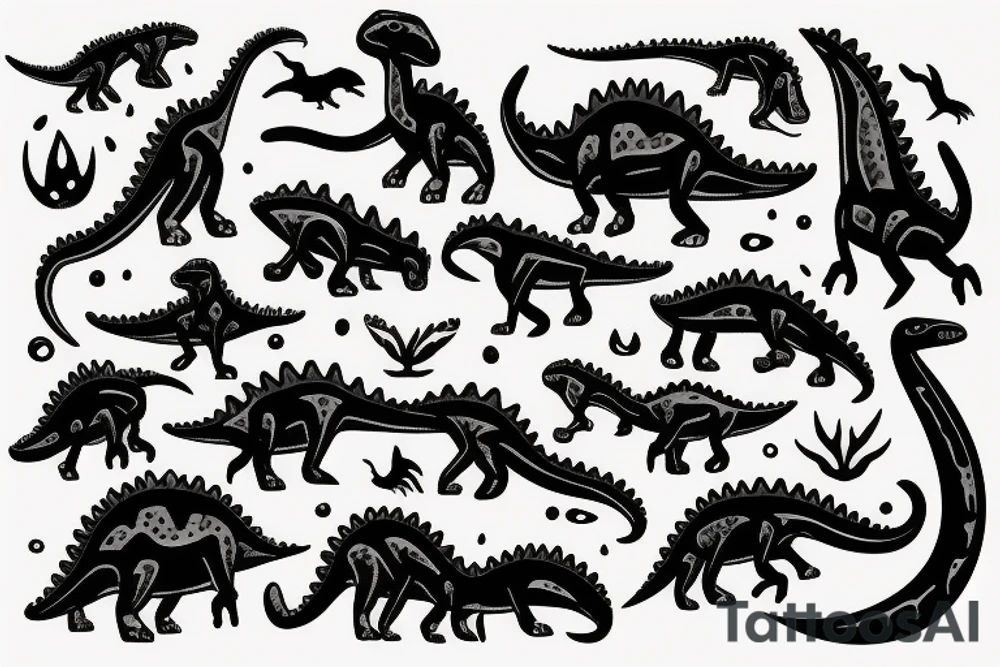 small dinosaur tattoo idea