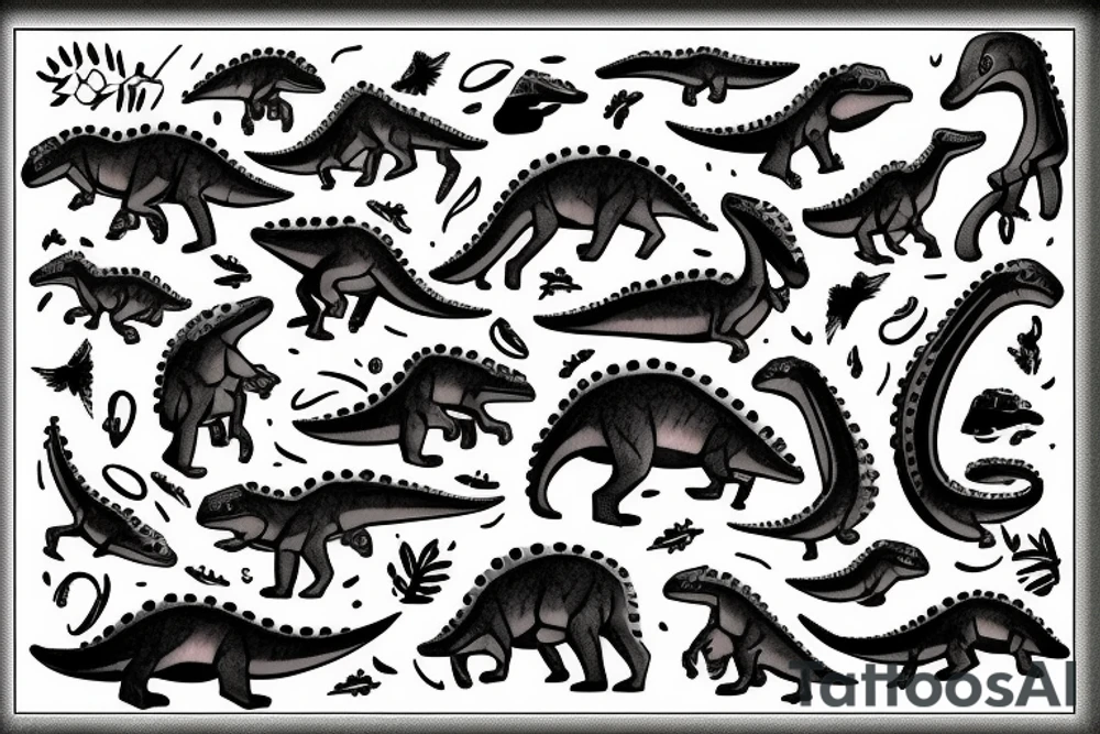 small dinosaur tattoo idea