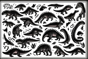small dinosaur tattoo idea