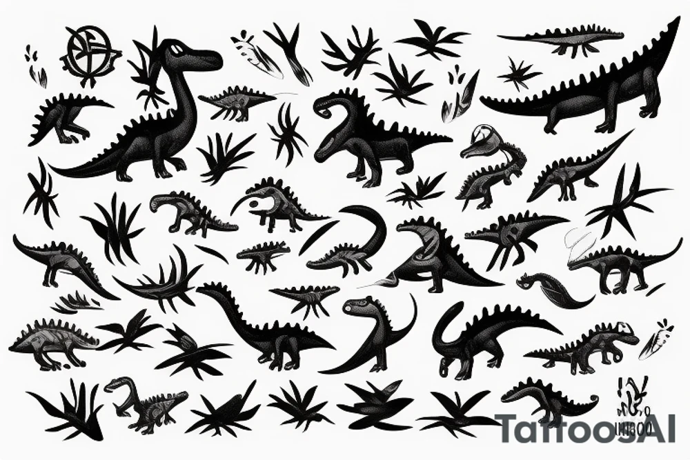 small dinosaur tattoo idea