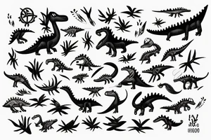 small dinosaur tattoo idea