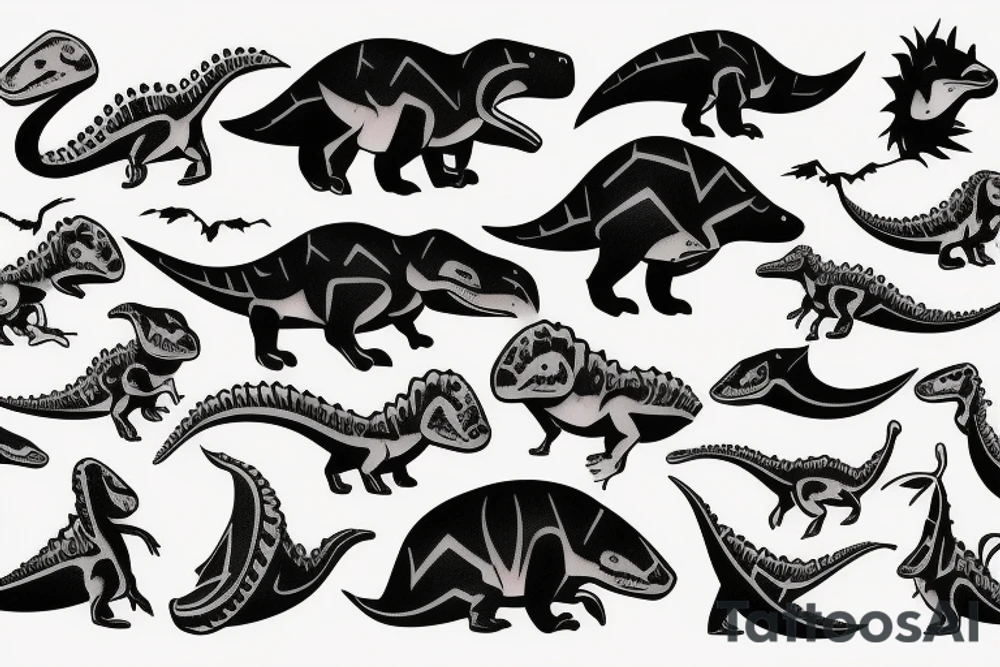 small dinosaur tattoo idea