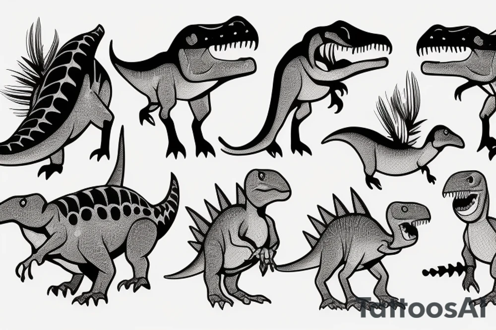 small dinosaur tattoo idea