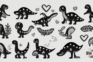 little dinosaur with a heart tattoo idea