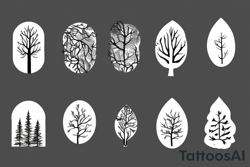 smoke, forest tattoo idea