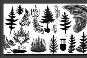 smoke, forest tattoo idea