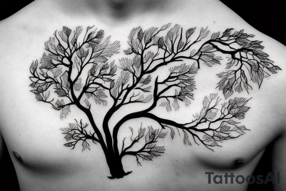 smoke, forest tattoo idea