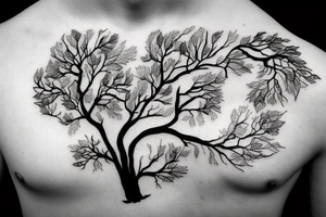 smoke, forest tattoo idea