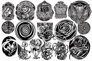 Circular but distorted Labyrinth tattoo idea