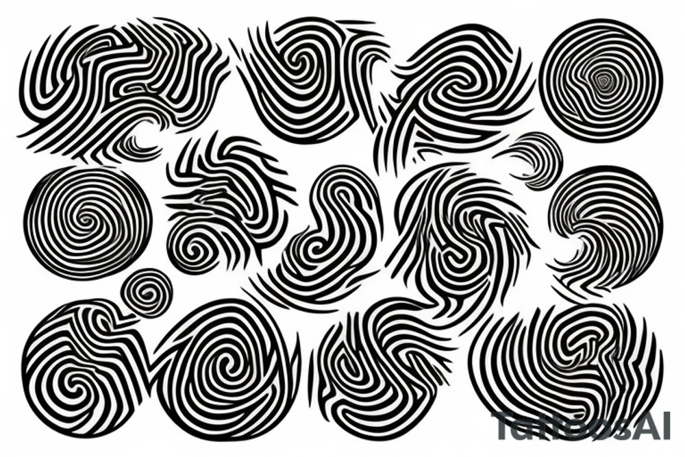 distorted circular maze tattoo idea