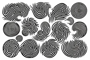 distorted circular maze tattoo idea