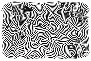 distorted circular maze tattoo idea