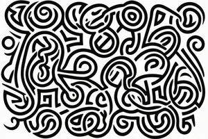 distorted circular maze tattoo idea