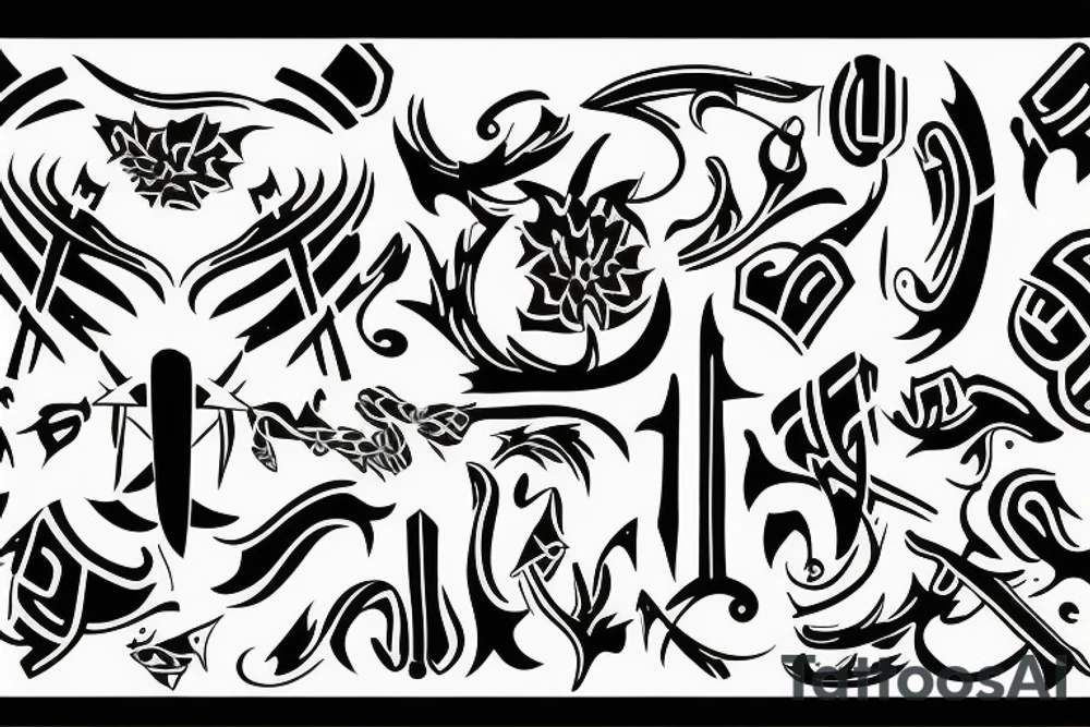 Maze on back of knee tattoo idea
