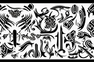 Maze on back of knee tattoo idea
