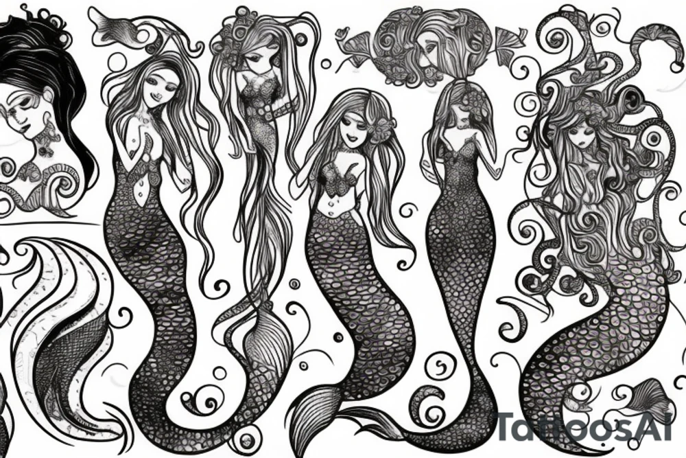 mermaid lovers tattoo idea
