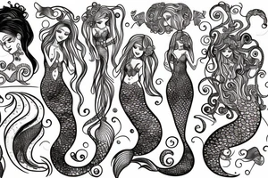 mermaid lovers tattoo idea