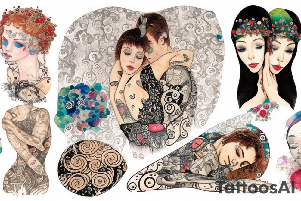 Couple in love tattoo idea