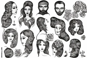 Man and woman tattoo idea