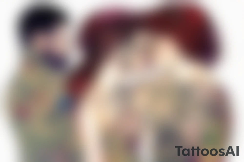 Man and woman in love tattoo idea