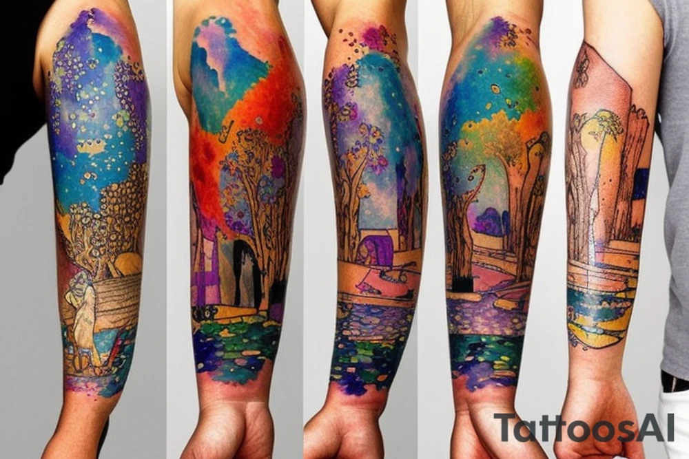 Australia watercolor tattoo idea