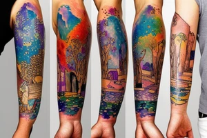 Australia watercolor tattoo idea