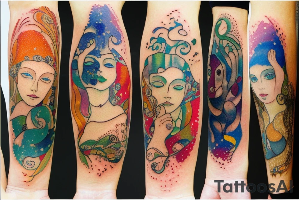 Australia watercolor tattoo idea