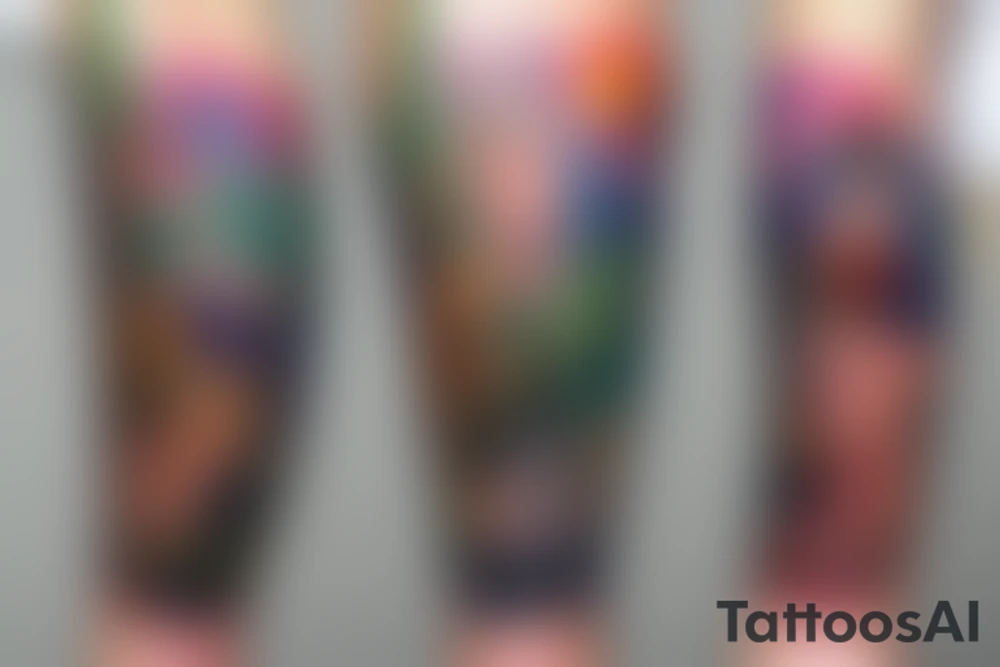 Australia watercolor tattoo idea