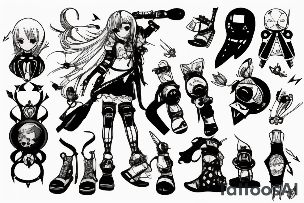 Emile from NieR Automata tattoo idea