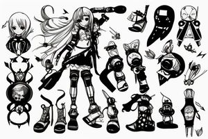 Emile from NieR Automata tattoo idea