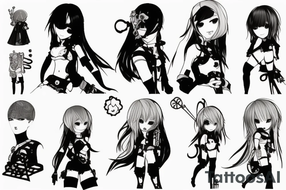 Emile from NieR Automata tattoo idea