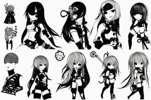 Emile from NieR Automata tattoo idea