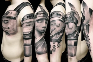 Emile face from NieR Automata tattoo idea