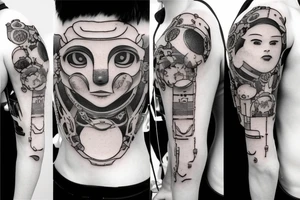 Emile face from NieR Automata tattoo idea